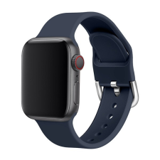 Phoner Clasp Apple Watch csatos szilikon szíj, 49/45/44/42mm, kék okosóra kellék
