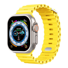 Phoner River Apple Watch 41/40/38 mm szilikon szíj, sárga okosóra kellék