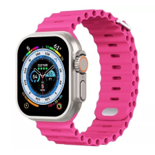 Phoner River Apple Watch 49/45/44/42 mm szilikon szíj pink (72477) okosóra kellék