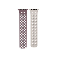 Phoner Spike Apple Watch szilikon szíj, 38/40/41mm, lila/barna okosóra kellék
