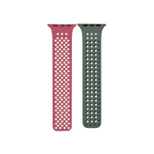 Phoner Spike Apple Watch szilikon szíj, 38/40/41mm, rószaszín/zöld okosóra kellék