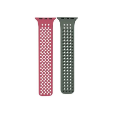 Phoner Spike Apple Watch szilikon szíj 38/40/41mm rószaszín/zöld (72547) (PH72547) okosóra kellék