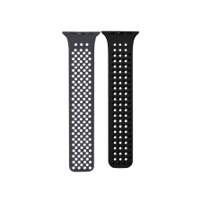 Phoner Spike Apple Watch szilikon szíj, 38/40/41mm, szürke/fekete okosóra kellék
