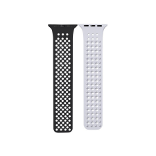 Phoner Spike Apple Watch szilikon szíj, 49/45/44/42mm, fekete/felhőszürke okosóra kellék
