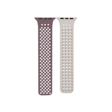  Phoner Spike Apple Watch szilikon szíj, 49/45/44/42mm, homok/barna okosóra kellék