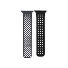 Phoner Spike Apple Watch szilikon szíj, 49/45/44/42mm, szürke/fekete okosóra kellék