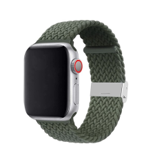 Phoner Spun Apple Watch csatos fonott szövet szíj, 38/40/41mm, zöld okosóra kellék