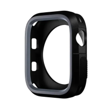  Phoner Twin Apple Watch szilikon tok, 45mm, fekete/szürke okosóra kellék