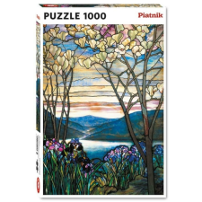 Piatnik 1000 db-os puzzle -Tiffany - Magnolia és Iris (552045) puzzle, kirakós