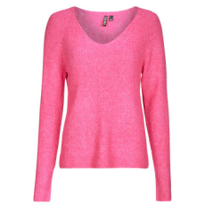Pieces Pulóverek ELLEN V NECK Rózsaszín EU L