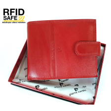 Pierre Cardin RF védett, piros, nagy bőr pénztárca PC2132 pénztárca