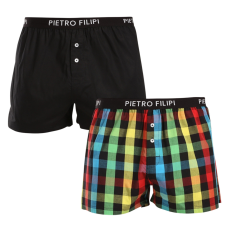 Pietro Filipi 2PACK férfi bő szárú boxeralsók Pietro Filipi többszínű (2TC001) L
