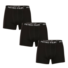 Pietro Filipi 3PACK Férfi boxeralsó Pietro Filipi fekete (3BCL002) XXL