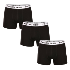 Pietro Filipi 3PACK Férfi boxeralsó Pietro Filipi fekete (3BCL003) XL