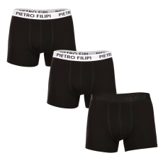 Pietro Filipi 3PACK Férfi boxeralsó Pietro Filipi fekete (3BCL007) XXL