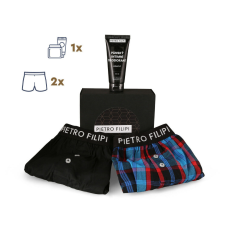 Pietro Filipi Férfi ajándékkészlet 2PACK bő szárú boxeralsók és dezodor az intim részekre Pietro Filipi (3PGD1) M