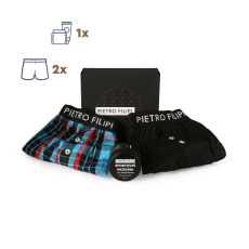 Pietro Filipi Férfi ajándékkészlet 2PACK bő szárú boxeralsók és vazelin az intim részekre Pietro Filipi (3PGZ1) L