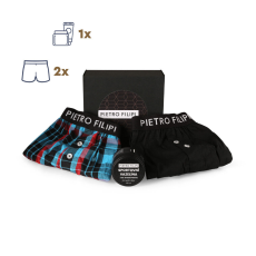 Pietro Filipi Férfi ajándékkészlet 2PACK bő szárú boxeralsók és vazelin az intim részekre Pietro Filipi (3PGZ1) XXL