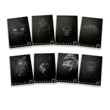 PIGNA Füzet Pigna A/5 Monocromo Black 42 lapos, kockás füzet