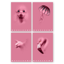 PIGNA Füzet Pigna Monocromo Pink A/4 tűzött 38 lapos vonalas füzet