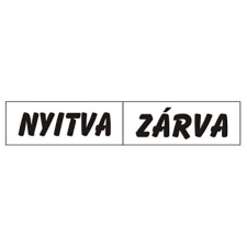  Piktogram Nyitva-zárva (kétold. tábla) fehér információs címke