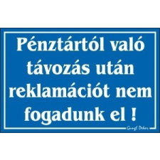 PIKTOGRAM PÉNZTÁRTÓL VALÓ TÁVOZÁS UTÁN… FEHÉR matrica