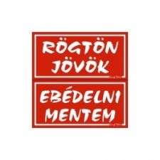 PIKTOGRAM RÖGTÖN J.-EBÉDELNI M. (KÉTOLD. TÁBLA) PIROS matrica
