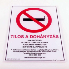 Piktogram Tilos a dohányzás 25x35 cm információs címke