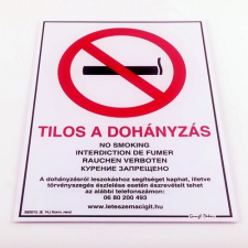  PIKTOGRAM TILOS A DOHÁNYZÁS! TÖBBNYELVŰ FEHÉR ÚJ információs címke