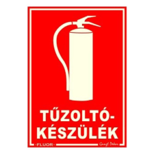Piktogram Tűzoltókészülék piros (FLUOR.) információs címke