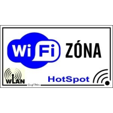 Piktogram WI-FI zóna fehér információs címke