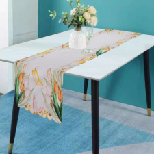Pillangó & tulipán mintás húsvéti asztali futó - 40x110 CM party kellék