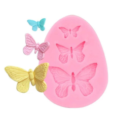  Pillangó mintájú fondant és marcipán mintázó, 3 adag sütés és főzés