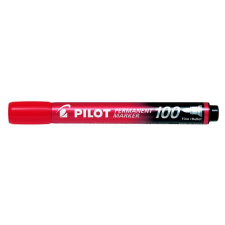  PILOT Alkoholos marker, 1-4,5 mm, kúpos, PILOT &quot;Permanent Marker 100&quot;, piros filctoll, marker