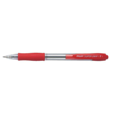 Pilot Golyóstoll, 0,22 mm, nyomógombos, PILOT "Super Grip", piros toll