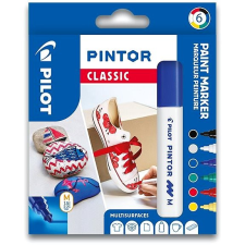 Pilot Pintor akril dekorációs toll közepes hegy, 6-os készlet, Classic filctoll, marker