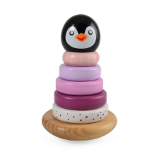  Pingvines toronyépítő - rózsaszín fajáték