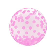 Pink Dots Aqua gömb fólia lufi 46 cm party kellék