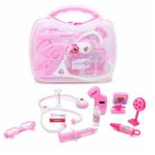  Pink orvosi készlet műanyag bőröndben - doktoros játék orvosos játék