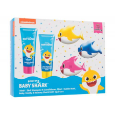 PINKFONG Baby Shark Gift Set ajándékcsomagok Baby Shark fürdőhab 75 ml + Baby Shark 2 az 1-ben sampon és hajkondicionáló 75 ml + fürdőjáték 3 db kozmetikai ajándékcsomag