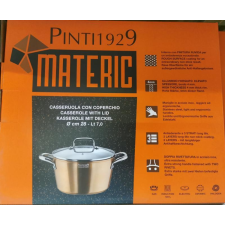 Pintinox Materic bevonatos-indukciós lábos+üvegfedő, rm.nyéllel, 28 cm konyhai eszköz