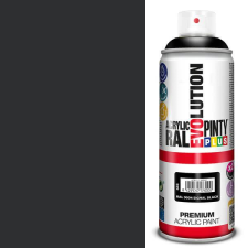 PintyPlus Akrilfesték spray, EVOLUTION fényes, 400 ml - RAL9004 signal black akrilfesték