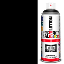 PintyPlus Akrilfesték spray, EVOLUTION selyemfényű, 400 ml - RAL9005 jet black akrilfesték