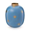 PIP Studio Dekoratív váza, fém, Pip Studio, Dots világoskék/arany, 32 cm, Dot Delight kollekció