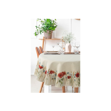 Pipacsos gobelin ovális asztalterítő Natúr 140x180 cm +/-5% party kellék