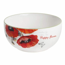 Pipacsos kerámia mély tálka - 580 ml - Poppy Flowers tányér és evőeszköz
