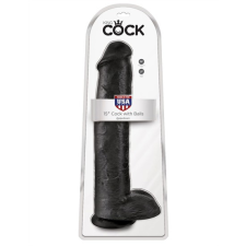 Pipedream 15" Cock with Balls  Black műpénisz, dildó