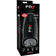 PIPEDREAM EXTREME TOYZ PDX Elite Moto Bator 2 - szívó, fel-le mozgó, rezgő punci maszturbátor (fekete) egyéb erotikus kiegészítők férfiaknak