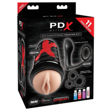 Pipedream - PDX Elite Ass-gasm Vibrating Kit Light/Black maszturbátor