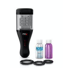 Pipedream - PDX Elite Talk dirty rotobator  clear/black maszturbátor